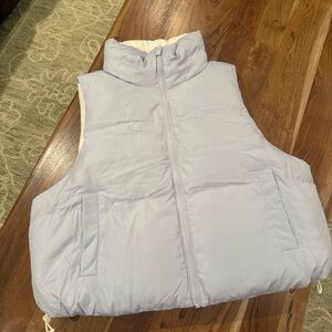 All in Motion Full Zip Reversible Puffer Vest Purple & White Size S